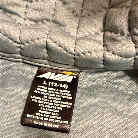 Avia Quilted Jacket in Teal Blue - Picture 9 of 10